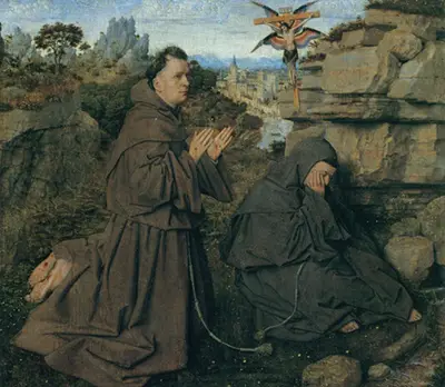 St Francis Receiving the Stigmata Jan van Eyck